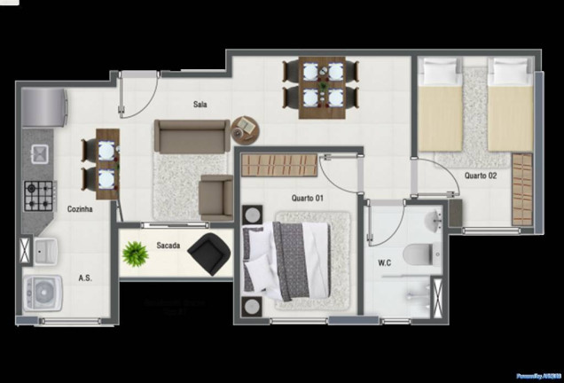 Imagem Apartamento com 2 Quartos à Venda, 54 m² em Vila Maria Leonor - Diadema