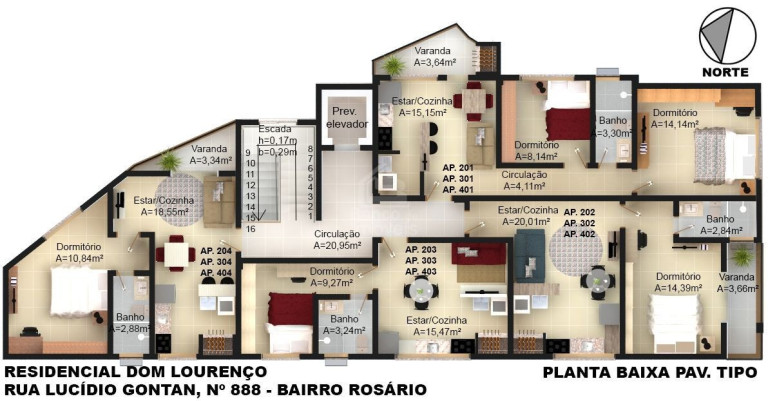 Imagem Apartamento com 1 Quarto à Venda, 34 m² em Nossa Senhora Do Rosário - Santa Maria Imagem Apartamento com 1 Quarto à Venda, 34 m² em Nossa Senhora Do Rosário - Santa Maria