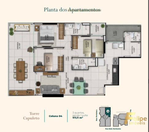 Imagem Imóvel com 3 Quartos à Venda, 125 m² em Itapuã - Vila Velha Imagem Imóvel com 3 Quartos à Venda, 125 m² em Itapuã - Vila Velha