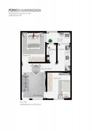 Imagem Apartamento com 2 Quartos à Venda, 40 m² em Jardim São Nicolau - São Paulo