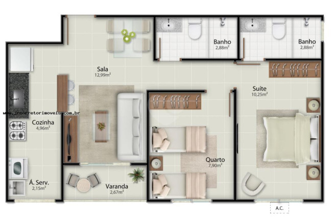 Imagem Apartamento com 3 Quartos à Venda, 73 m² em Santa Paula - Vila Velha Imagem Apartamento com 3 Quartos à Venda, 73 m² em Santa Paula - Vila Velha