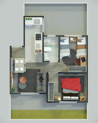 Imagem Apartamento com 2 Quartos à Venda, 40 m² em Chapéu Do Sol - Porto Alegre