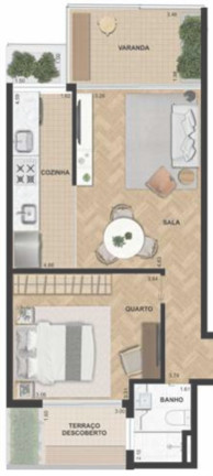 Imagem Imóvel com 1 Quarto à Venda, 47 m² em Gávea - Rio De Janeiro