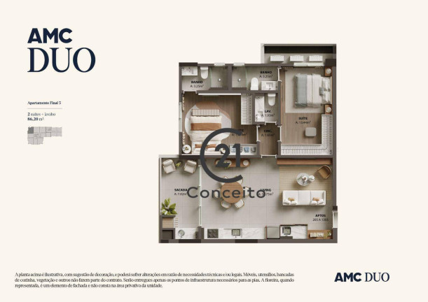 Apartamento com 2 Quartos à Venda, 86 m² em Campinas - São José