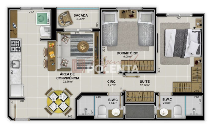 Imagem Apartamento com 2 Quartos à Venda, 71 m² em Próspera - Criciúma Imagem Apartamento com 2 Quartos à Venda, 71 m² em Próspera - Criciúma