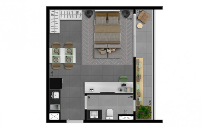 Imagem Studio com 1 Quarto à Venda, 43 m² em Perdizes - São Paulo