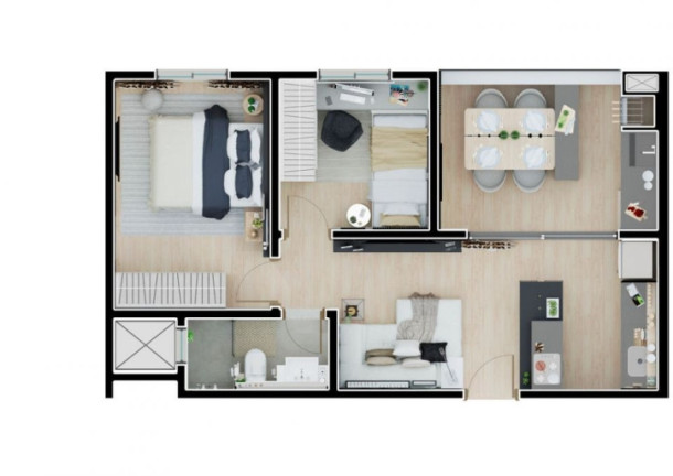 Imagem Apartamento com 2 Quartos à Venda, 51 m² em Portão - Curitiba Imagem Apartamento com 2 Quartos à Venda, 51 m² em Portão - Curitiba