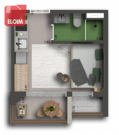 Imagem Studio à Venda, 20 m² em Jardins - São Paulo