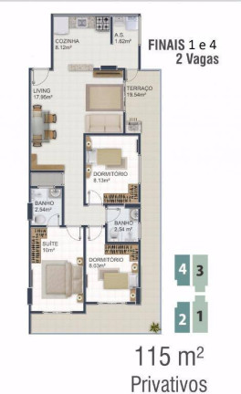 Imagem Apartamento com 3 Quartos à Venda, 94 m² em Aviação - Praia Grande Imagem Apartamento com 3 Quartos à Venda, 94 m² em Aviação - Praia Grande