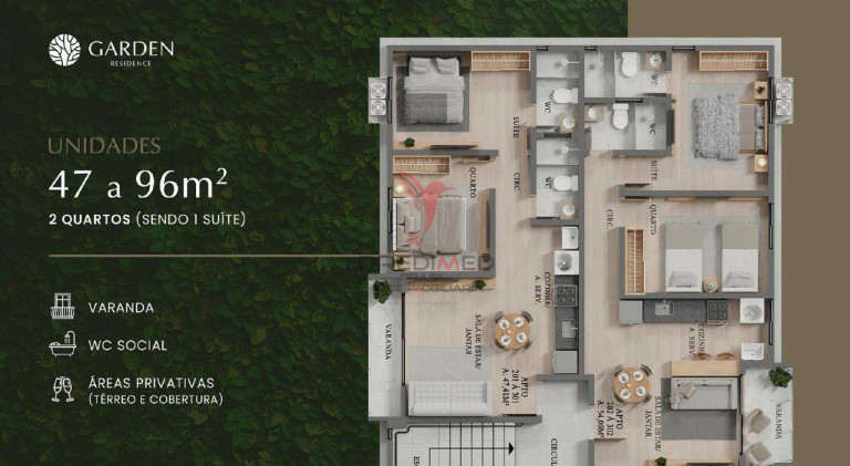 Imagem Apartamento com 2 Quartos à Venda, 47 m² em Altiplano Cabo Branco - João Pessoa Imagem Apartamento com 2 Quartos à Venda, 47 m² em Altiplano Cabo Branco - João Pessoa