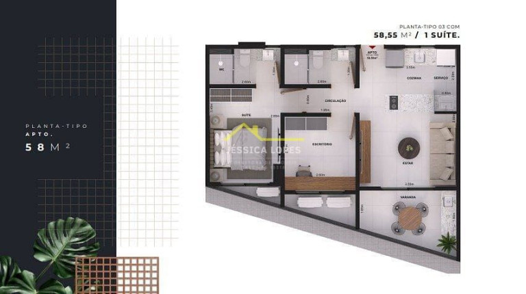 Imagem Apartamento com 2 Quartos à Venda, 59 m² em Jardim Oceania - João Pessoa
