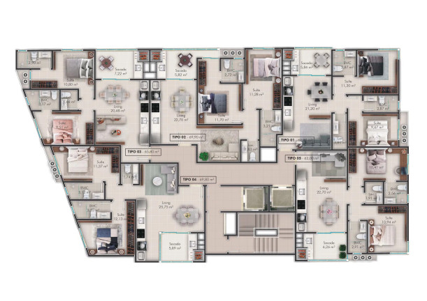 Imagem Apartamento com 2 Quartos à Venda, 69 m² em Morretes - Itapema