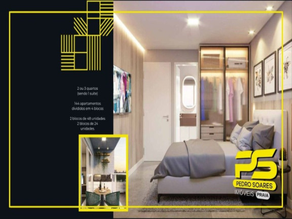 Imagem Apartamento com 2 Quartos à Venda, 54 m² em Altiplano Cabo Branco - João Pessoa