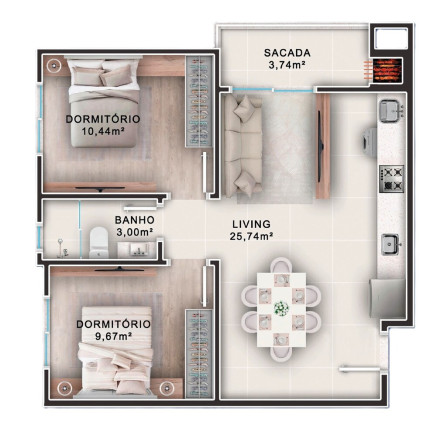 Imagem Imóvel com 3 Quartos à Venda, 78 m² em Municípios - Balneário Camboriú