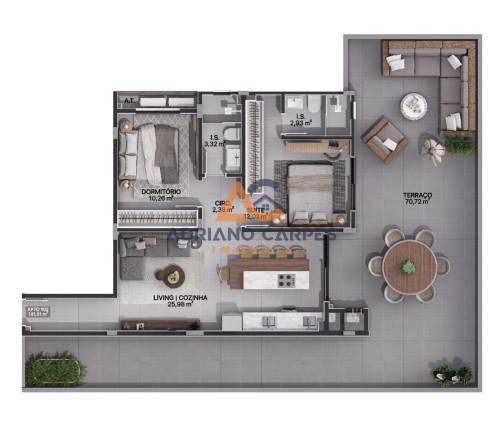 Imagem Imóvel com 2 Quartos à Venda, 70 m² em Gravata - Navegantes