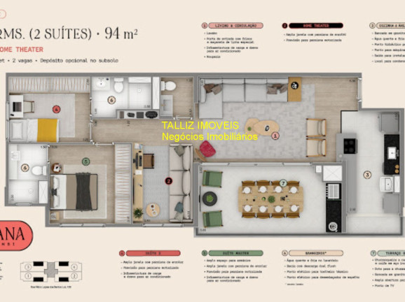Imagem Apartamento com 3 Quartos à Venda, 95 m² em Ohana - Vila Andrade - São Paulo