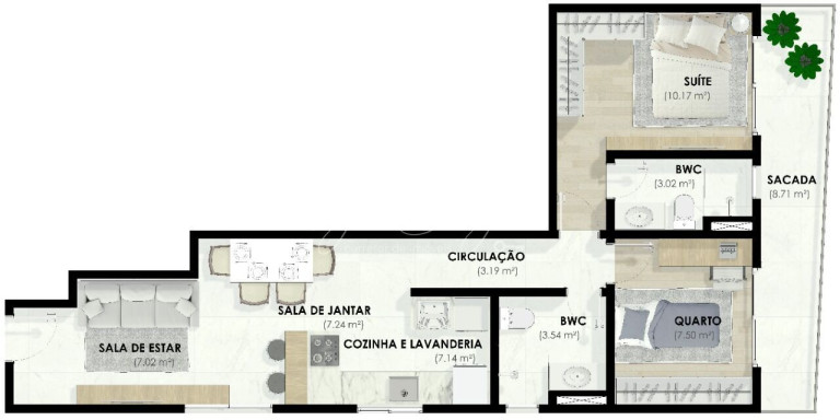 Imagem Apartamento com 2 Quartos à Venda, 45 m² em Bacacheri - Curitiba Imagem Apartamento com 2 Quartos à Venda, 45 m² em Bacacheri - Curitiba