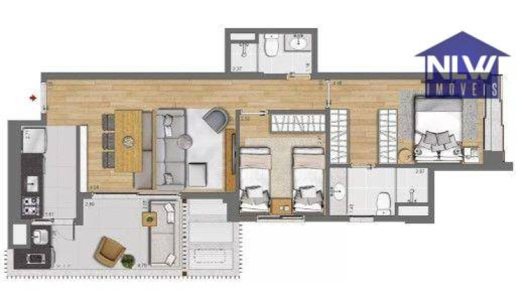 Imagem Apartamento com 2 Quartos à Venda, 68 m² em Brooklin - São Paulo