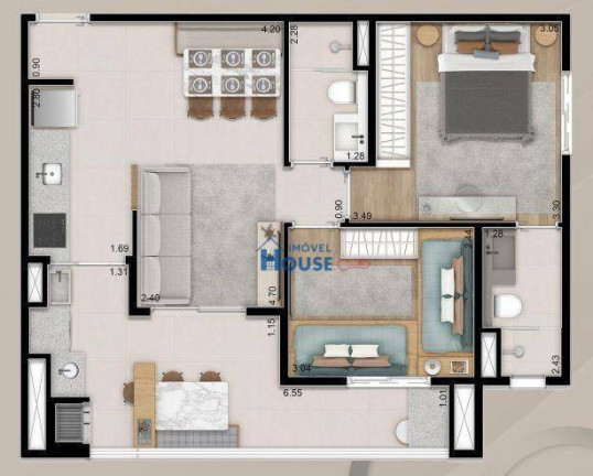 Imagem Apartamento com 2 Quartos à Venda, 63 m² em Vila Ipojuca - São Paulo