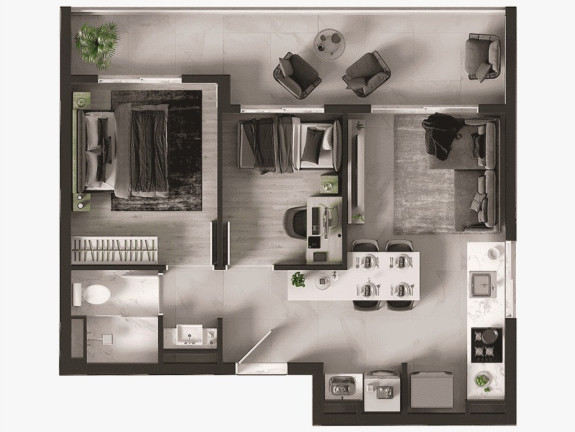 Imagem Apartamento com 1 Quarto à Venda, 33 m² em Morumbi - São Paulo