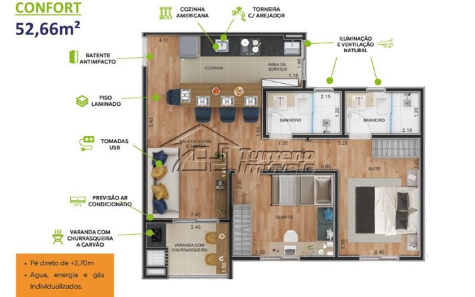 Imagem Apartamento com 2 Quartos à Venda, 68 m² em Zona Leste - São José Dos Campos