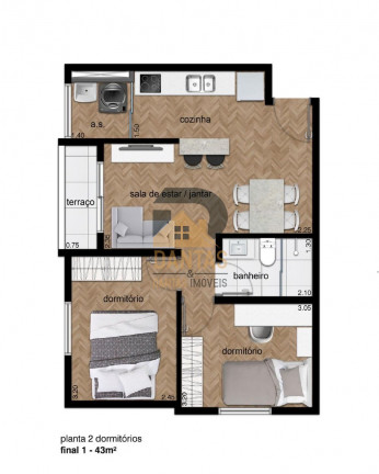 Imagem Imóvel com 2 Quartos à Venda, 60 m² em São Luiz - Itu