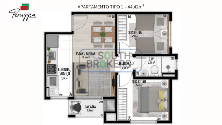 Imagem Apartamento com 2 Quartos à Venda, 44 m² em Boneca Do Iguaçu - São José Dos Pinhais Imagem Apartamento com 2 Quartos à Venda, 44 m² em Boneca Do Iguaçu - São José Dos Pinhais