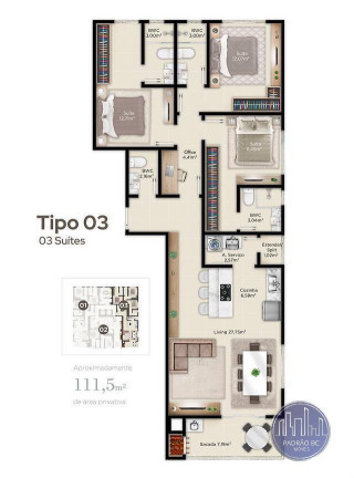 Imagem Apartamento com 3 Quartos à Venda, 112 m² em Pereque - Porto Belo Imagem Apartamento com 3 Quartos à Venda, 112 m² em Pereque - Porto Belo