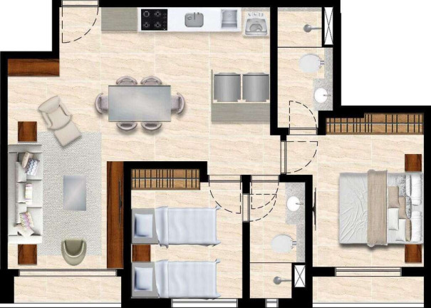 Imagem Apartamento com 1 Quarto à Venda, 35 m² em Casa Forte - Recife