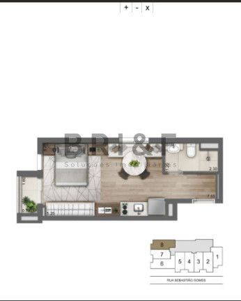 Imagem Apartamento com 1 Quarto à Venda, 36 m² em Brooklin  - São Paulo