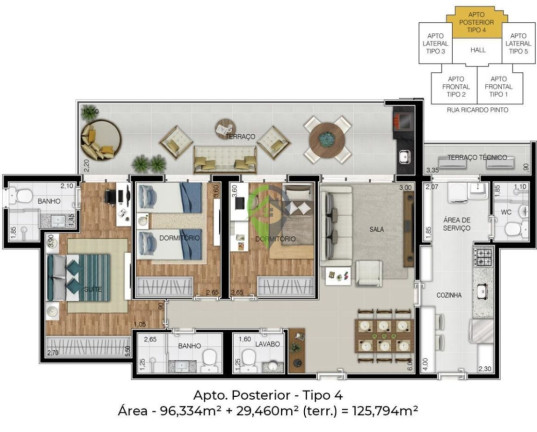 Imagem Apartamento com 3 Quartos à Venda, 125 m² em Aparecida - Santos Imagem Apartamento com 3 Quartos à Venda, 125 m² em Aparecida - Santos