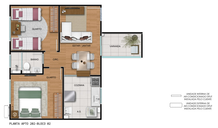 Imagem Apartamento com 2 Quartos à Venda, 43 m² em Caguassu - Sorocaba
