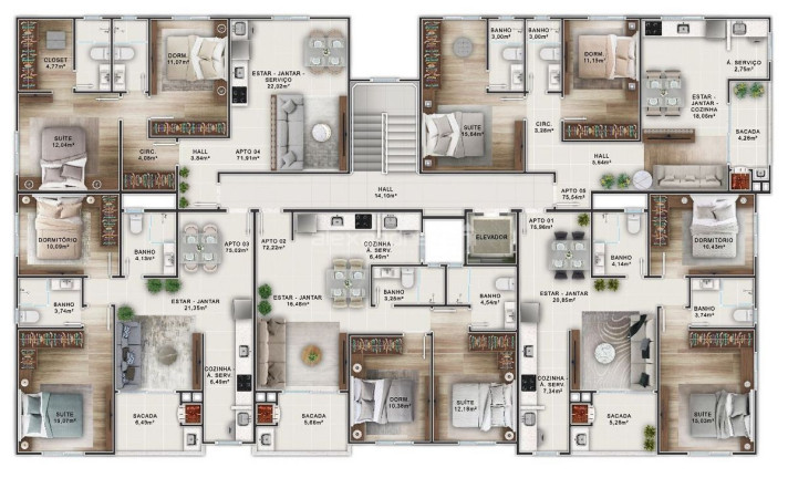 Apartamento com 2 Quartos à Venda, 75 m² em José Amândio - Bombinhas