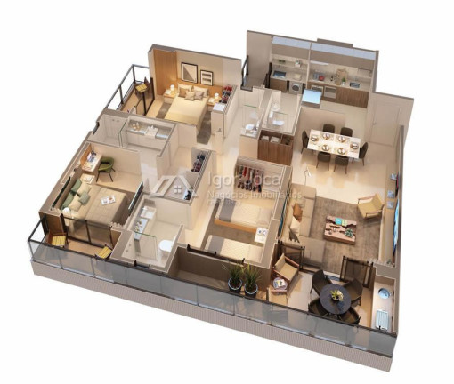 Imagem Apartamento com 3 Quartos à Venda, 107 m² em Cocó - Fortaleza