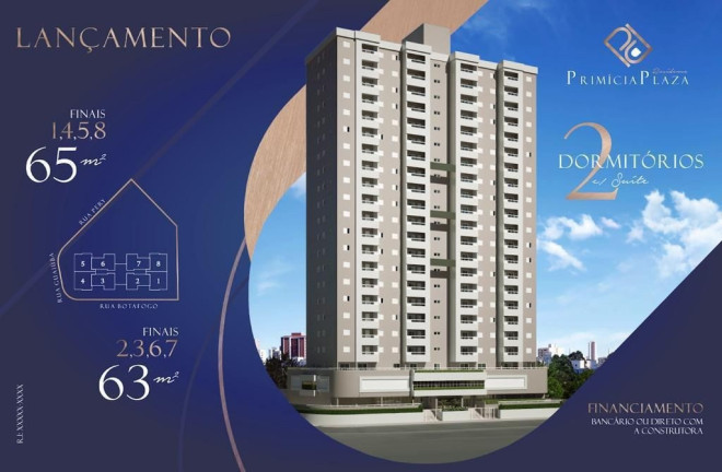 Apartamento com 2 Quartos à Venda, 63 m² em Vila Guilhermina - Praia Grande