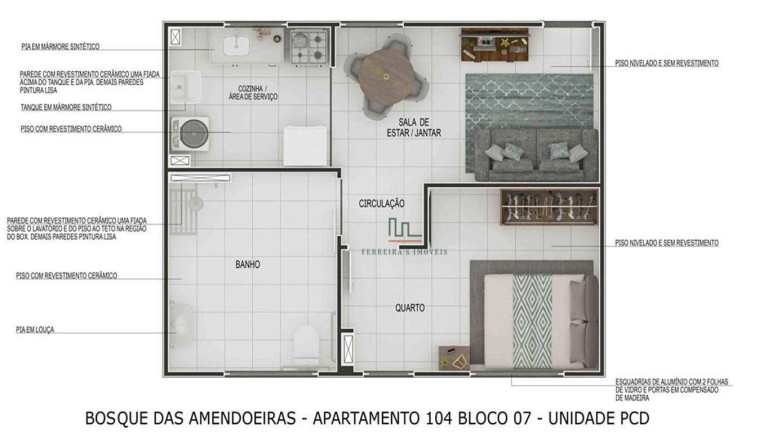 Imagem Apartamento com 2 Quartos à Venda, 62 m² em Amendoeira - São Gonçalo Imagem Apartamento com 2 Quartos à Venda, 62 m² em Amendoeira - São Gonçalo
