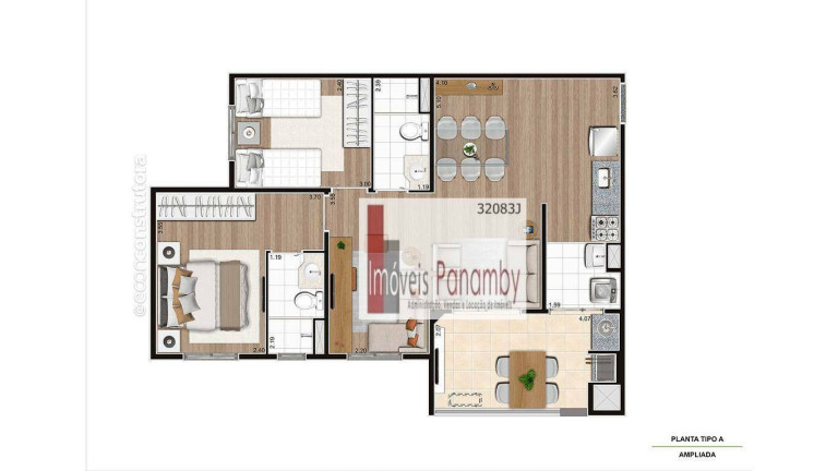 Imagem Apartamento com 2 Quartos à Venda, 43 m² em Campestre - Santo André