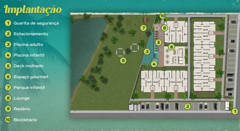 Apartamento com 2 Quartos à Venda, 68 m² em Itacimirim (monte Gordo) - Camaçari