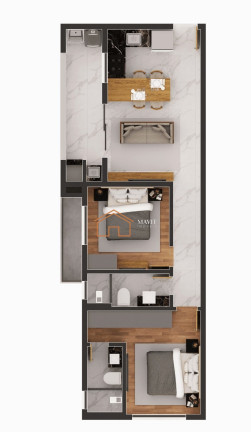Imagem Imóvel com 2 Quartos à Venda, 58 m² em Bucarein - Joinville