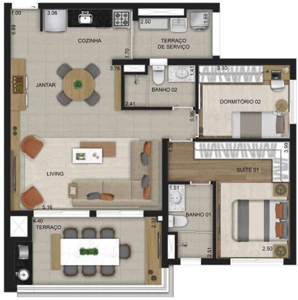 Imagem Apartamento com 2 Quartos à Venda, 64 m² em Tatuapé - São Paulo