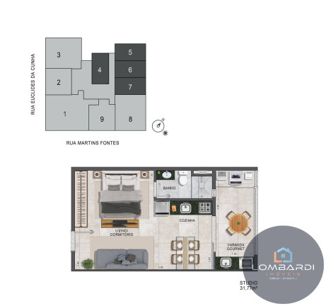 Imagem Loft com 1 Quarto à Venda, 31 m² em Itagua - Ubatuba