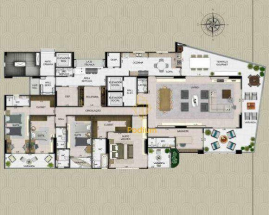 Imagem Apartamento com 5 Quartos à Venda, 414 m² em Altiplano Cabo Branco - João Pessoa