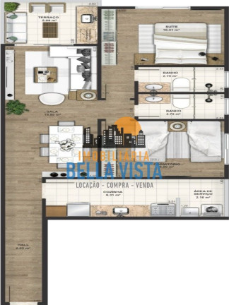 Imagem Apartamento com 2 Quartos à Venda, em Itararé - São Vicente Imagem Apartamento com 2 Quartos à Venda, em Itararé - São Vicente