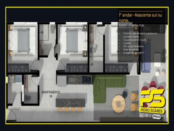 Imagem Imóvel com 4 Quartos à Venda, 205 m² em Bessa - João Pessoa Imagem Imóvel com 4 Quartos à Venda, 205 m² em Bessa - João Pessoa