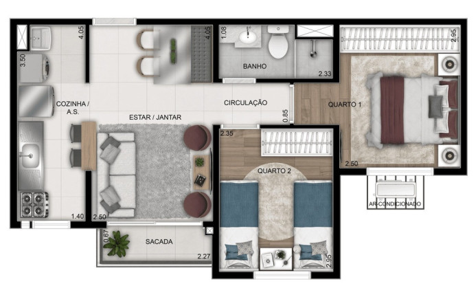 Imagem Apartamento com 3 Quartos à Venda, 61 m² em Jardim Ipê - Goiânia Imagem Apartamento com 3 Quartos à Venda, 61 m² em Jardim Ipê - Goiânia