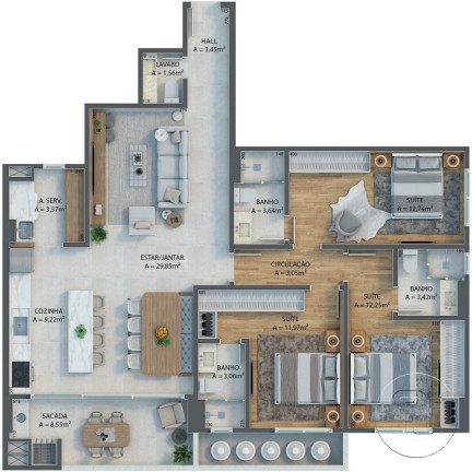 Imagem Apartamento com 2 Quartos à Venda, 138 m² em Campinas - São José Imagem Apartamento com 2 Quartos à Venda, 138 m² em Campinas - São José