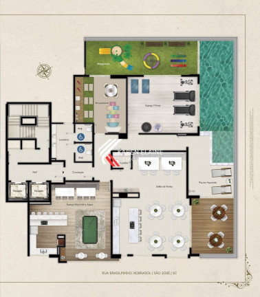 Apartamento com 3 Quartos à Venda, 129 m² em Kobrasol - São José