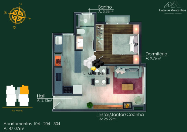 Imagem Apartamento com 1 Quarto à Venda, 46 m² em Moura - Gramado Imagem Apartamento com 1 Quarto à Venda, 46 m² em Moura - Gramado