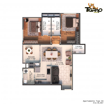 Imagem Apartamento com 3 Quartos à Venda, 105 m² em Gravatá - Navegantes