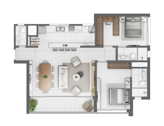 Imagem Apartamento com 2 Quartos à Venda, 90 m² em Centro - Torres